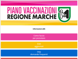 Covid nelle marche: 230 nuovi casi. Ancora niente prenotazione per la fascia 50-59