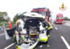 Automedica falciata da un tir in autostrada: illeso il personale medico del 118