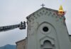 Sassoferrato, la chiesa viene colpita da un fulmine