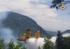 Incendio Genga, al lavoro 11 mezzi vigili del fuoco, due canadair e un elicottero