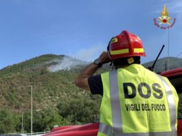 Dieci ettari di bosco in fiamme. Vigili del Fuoco ancora al lavoro a Genga