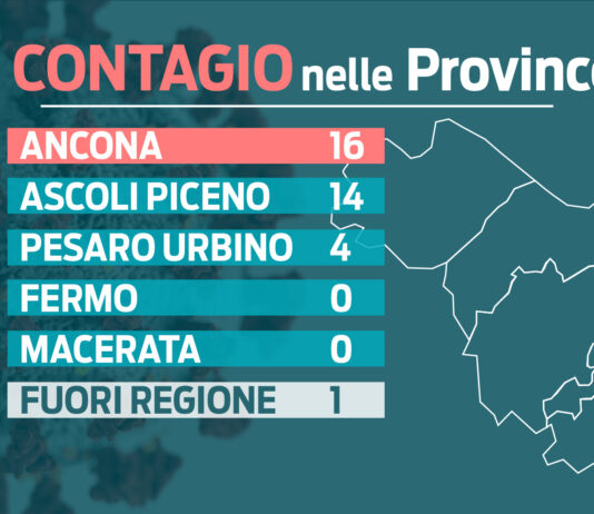 Marche a “rischio moderato”, 35 nuovi positivi nelle ultime 24 ore. Stabili a 10 i ricoveri in ospedale