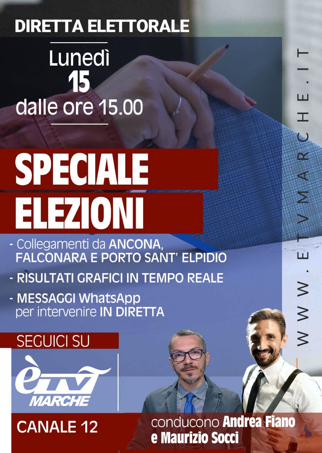 Elezioni diretta Maurizio Socci tv ètv Andrea Fiano Sindaco maratona elezioni