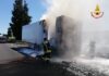 Spinetoli. A fuoco un autocarro sulla Ascoli-Mare: traffico in tilt