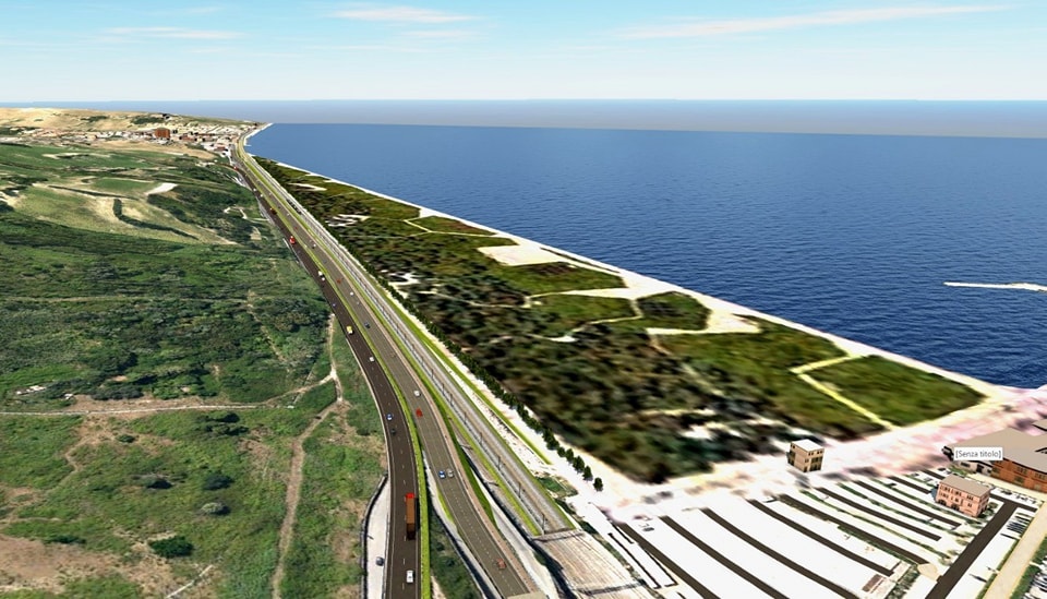 Rendering lungomare nord Ancona