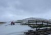 Scene surreali: nevica sul Monte Prata e sul nuovo rifugio “Il nido delle Aquile”