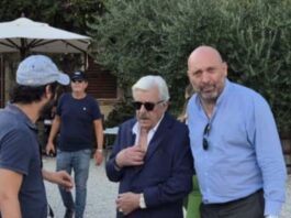 Giancarlo Giannini e Manuela Arcuri incantati da Filottrano. Paolorossi: “Le riprese di “Tradita” un orgoglio per la città” Giannini Paolorossi Filottrano