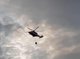 Vasto incendio ad Ascoli. Spettacolare intervento dell’Elicottero dei Vigili del fuoco. Scongiurato il pericolo per le case