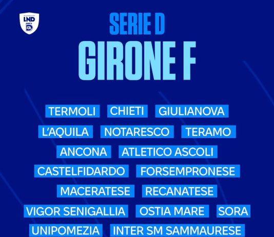 Serie D, ecco il girone F: le sette marchigiane con una squadra molisana, due romagnole, tre laziali e cinque abruzzesi