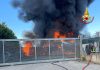 Incendio Colli del Tronto originato da una perdita di carburante in una fresa
