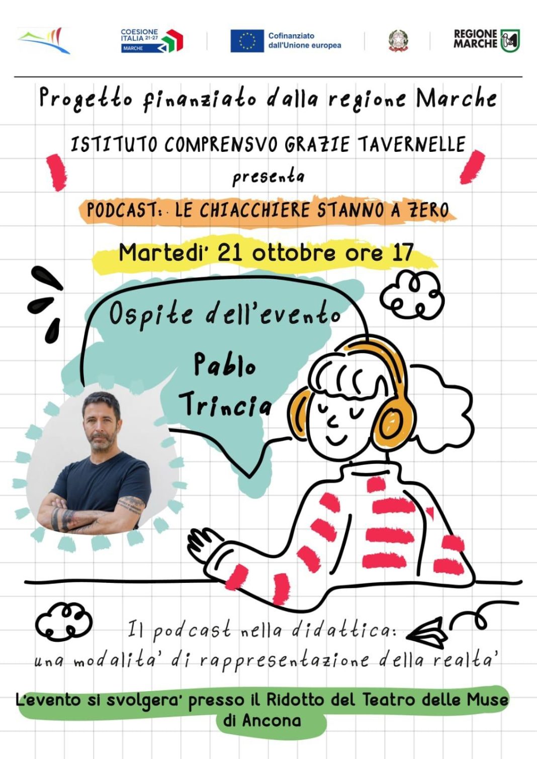 Pablo Trincia Istituto Grazie Tavernelle incontro Muse Podcast didattica
