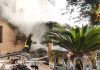 Incendio in una veranda nel Fermano, chiusa la statale Adriatica