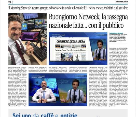 Da 22 anni è la Rassegna stampa dei Marchigiani… e degli italiani. “Buongiorno èTV pronta a una nuova stagione, con tante novità. Confermato il duo Socci – Tizzani rassegna stampa nazionale maurizio socci gruppo netweek ètv marche canale 12