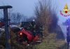 Camerano. Auto ribaltata, il conducente ferito portato a Torrette