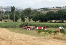 Vigile del Fuoco folgorato al lavoro, portato a Torrette in eliambulanza