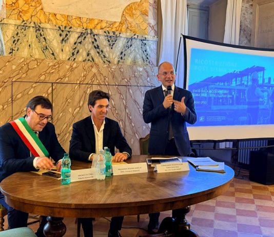 Castelli a Cagli: “Ricostruzione finanziata e procedure in accelerazione nel Pesarese”