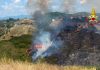 Ad Ascoli incendio a macchia mediterranea, fiamme vicine alle case