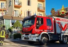 Grottammare. Principio d’incendio in un hotel, Vigili del Fuoco sul posto